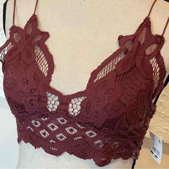 FREE PEOPLE Adella Lace Bralette In Double Dare size S NWT. - Picture 3 of 9